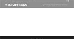 Desktop Screenshot of hi-impactsigns.com