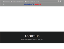 Tablet Screenshot of hi-impactsigns.com